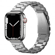 Curea Spigen Modern Fit Band pentru Apple Watch 4/5/6/7/8/9/Se/Ultra 1/2 (42/44/45/49 mm) Argintiu