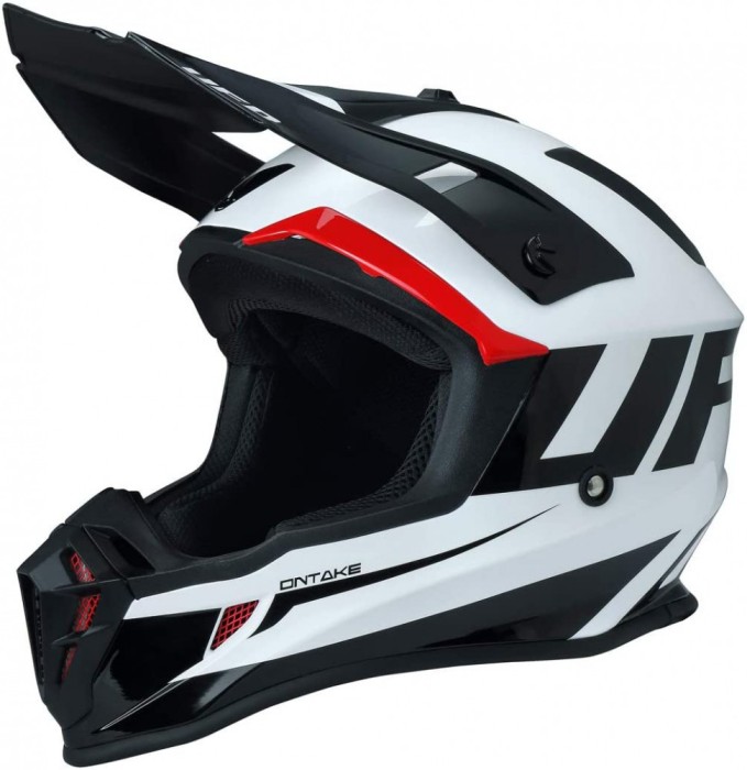 Casca Atv/Cross Ufo Plast Quiver Ontake, culoare alb/negru, S Cod Produs: MX_NEW HE122S