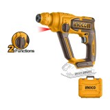 Ciocan Rotopercutor 20V INGCO CRHLI201681E, SDS Plus, 1.5J, 0-850 rpm, 0-5100 bpm, capacitate gaurire beton 16 mm, 1 acumulator 2.0Ah, incarcator, cut