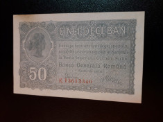 Bancnote romanesti 50bani bgr 1917 aunc plus foto