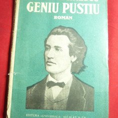 Mihai Eminescu -Geniu Pustiu - BPT 1287-1288 ,interbelica ,144 pag.,supracoperta