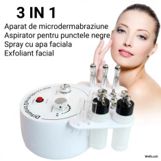 Aparat Micro-Dermabraziune Profesional, WellLuck, Lifting Ten, Indepartare Puncte Negre, Vacuum, Pulverizare, Acnee, Combina Cosmetica Pentru Saloanel