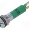Lampă de control LED verde convexă 12V &Oslash;8mm IP67 CML
