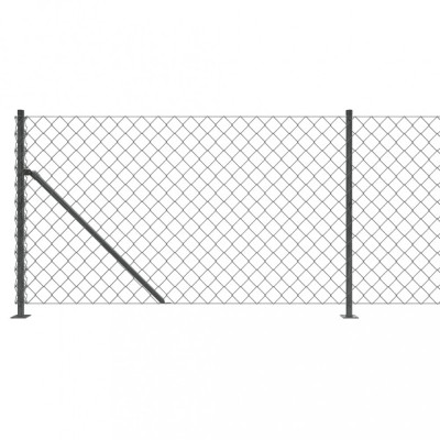 Gard plasa de sarma cu bordura, antracit, 1,1x25 m GartenMobel Dekor foto
