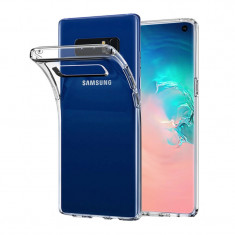 Husa Cover Silicon Slim X-Fitted Jacket pentru Samsung Galaxy S10 Transparent foto