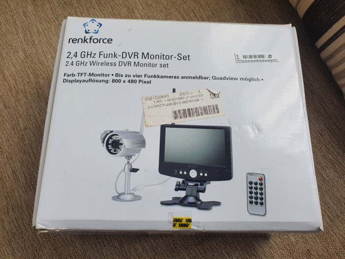 Kit Wireless supraveghere RenkForce MonitorNVR+Camera HD Nou Livrare gratuita!