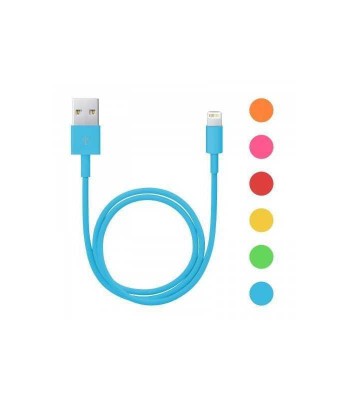 Cablu de date pentru iPhone 5 iPhone 6 invelis textil diferite foto