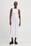 Desigual rochie DIJON culoarea alb, midi, evazată, 25SWVK58
