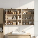 vidaXL Set dulap baie cu raft 3 pcs 120 x 14,5 x 70 cm Lemn compozit 3403754