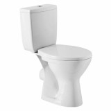 Vas wc cu rezervor + mecanism + capac, set Cersanit Classik K100-369, alb, evacuare orizontala, montaj pe pardoseala