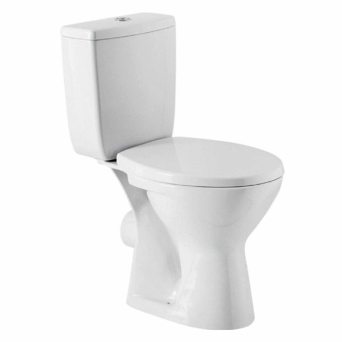 Vas wc cu rezervor + mecanism + capac, set Cersanit Classik K100-369, alb, evacuare orizontala, montaj pe pardoseala