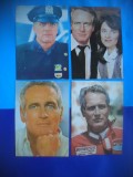 HOPCT LOT NR 1332 PAUL NEWMAN -ACTORI / ARTISTI-4 CARTI POSTALE-NECIRCULATE