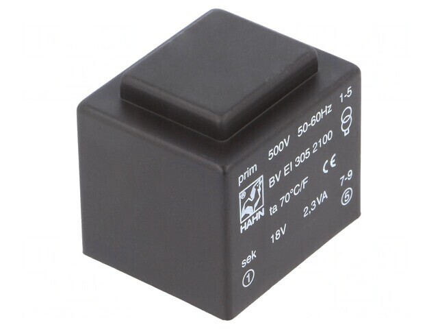 Transformator &icirc;ncapsulat 2,3VA 18V 128mA PCB