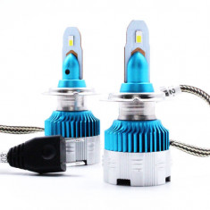 Set 2 becuri LED H7 Mi2, 6000k, 50w , Ventilatie Automat