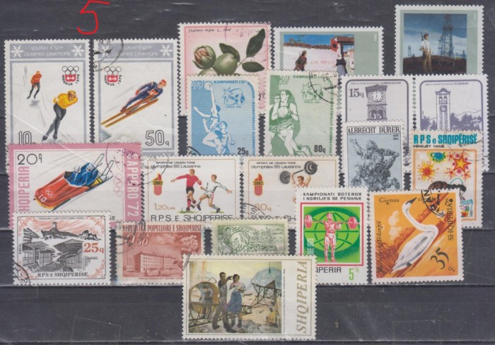 A7 T3 5 - Timbre foarte vechi - Albania