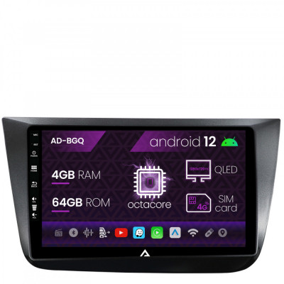 Navigatie Seat Altea Toledo (2005-2012), Android 12, Q-Octacore 4GB RAM + 64GB ROM, 9 Inch - AD-BGQ9004+AD-BGRKIT055 foto