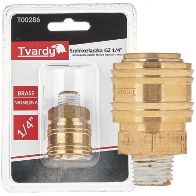 Conector rapid din alama tip mama, filet exterior 1 / 4&amp;quot;, Tvardy T00286 foto