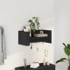 VidaXL Raft de perete, negru, 70,5x35x30,5 cm, lemn prelucrat 848452