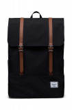 Herschel rucsac Survey Backpack culoarea negru, mare, neted