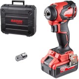 Raider RDI-IBW03 - Masina de insurubat cu impact cu 1 acumulator Li-Ion 20 V 4 Ah patrat 1/2 inch 280 Nm - valiza plastic accesorii