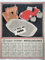 Reclama Metaloglobus jucarii Calendar 1980
