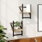 vidaXL Rafturi de perete cu bare, 2 buc, stejar sonoma, 20x25x30 cm 836229