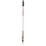 Brushworks Double Ended Brow Brush perie pentru modelarea spr&acirc;ncenelor cu pensula 1 buc
