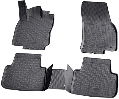 Set de 4 covorase cauciuc 3D stil tavita premium pentru VW Tiguan II AD1 din 2016 foto