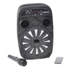 Boxa portabila elSales QS-2605 cu Bluetooth, USB, cititor card, microfon, telecomanda, lumini party, difuzor
