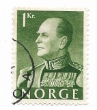 Norvegia - Regele Olav al V-lea, 1959 - 1 Kr, obliterat