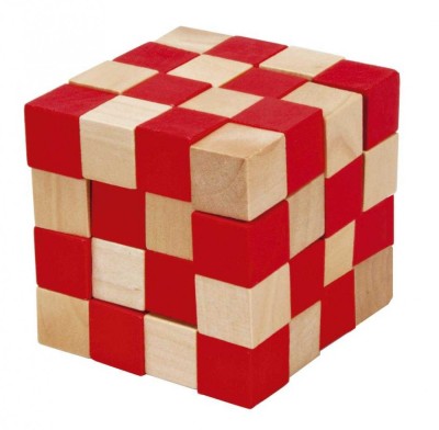 Joc logic IQ 3D Puzzle rosu&amp;amp;natural Anaconda, Fridolin foto