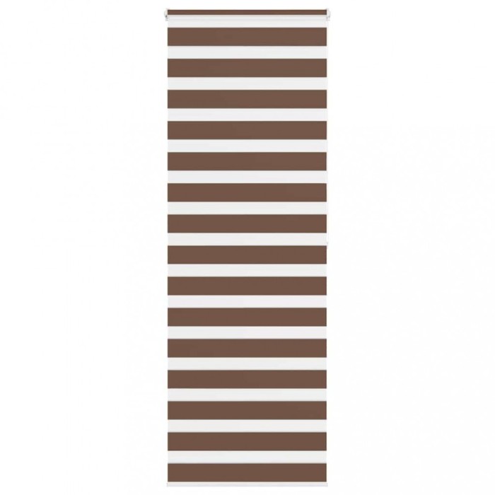 vidaXL Jaluzea tip zebra maro lățime țesătură 75,9 cm poliester