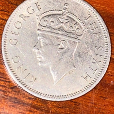 ONE SHILLING SOTHERN RHODESIA 1949(CUPRU-NICHEL,23mm.)/REGELE GEORGE AL VI-LEA