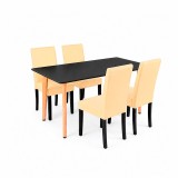 Set de sufragerie Verona 120 4+1, negru-bej