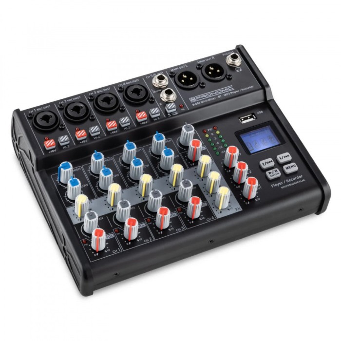 Pronomic B-603 Mini Mixer Bluetooth USB Recording