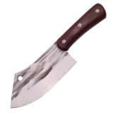 Cumpara ieftin Cutitul bucatarului IdeallStore&reg;, lucrat manual, Japan Tamashi, 25 cm, otel inoxidabil, 220 g, maro, teaca piele inclusa