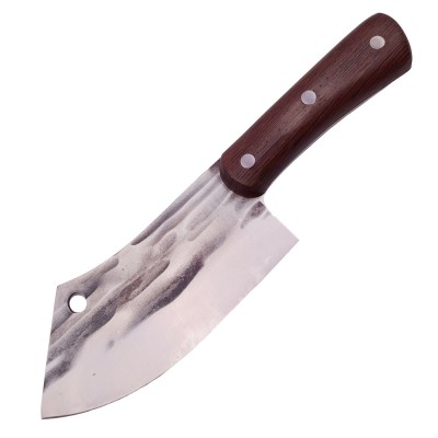 Cutitul bucatarului IdeallStore&amp;reg;, lucrat manual, Japan Tamashi, 25 cm, otel inoxidabil, 220 g, maro, teaca piele inclusa foto