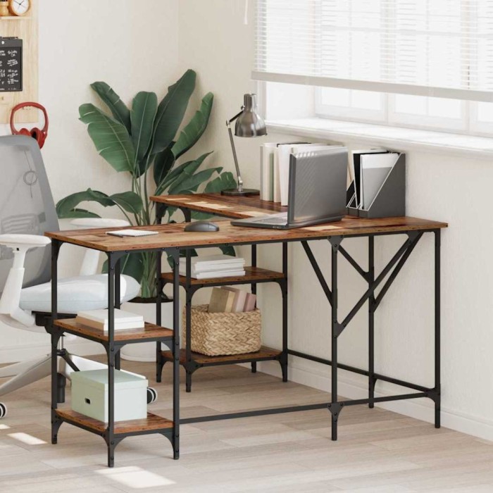 Birou Lemn Vechi 139 x 139 x 75 cm Lemn compozit