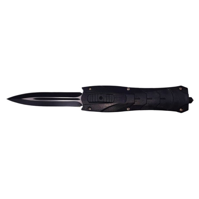 Briceag automat de vanatoare DEPOX&reg;, Futuristic Blade, PVC, 23 cm, negru