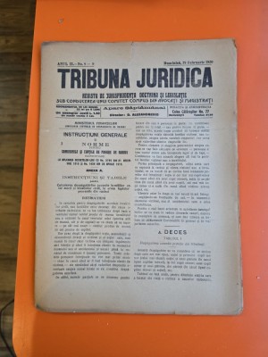 Tribuna Juridică nr. 8-9/29.02.1920 - foto