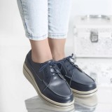 Cumpara ieftin Pantofi cu platforma isabella navy piele naturala, 39