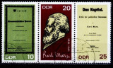 C1163 - Germania Democrata 1079 Marx 3v.stampilat