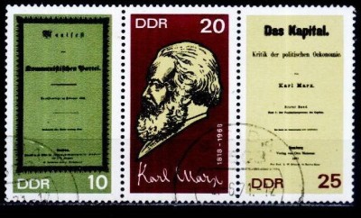 C1163 - Germania Democrata 1079 Marx 3v.stampilat foto