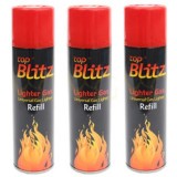 Set gaz pentru incarcat brichete Top Blitz 3 tuburi universal 3x300 ml cu 5 mufe diferite incluse