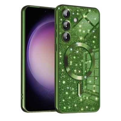 Husa pentru Samsung Galaxy S23 FE - Techsuit Luxury Glitter MagSafe - Deep Green foto
