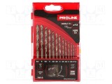 Set burghie PROLINE HSS-Co 13 buc pentru metal și oțel