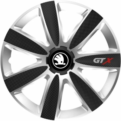 Set 4 Capace Roti GTX Carbon Gri-Negru R14, Pentru Skoda Nou foto