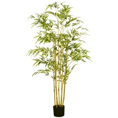 HOMCOM Arbore de Bambus Artificial in Ghiveci, Plante Artificiale, pentru interior si exterior 150 cm, Verde | Aosom Romania