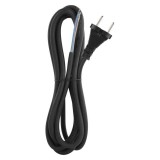 Cablu de alimentare EMOS S03330 nedetasabil flexibil izolatie cauciuc 2x1.5mm2 3m negru