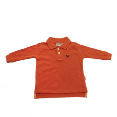 Bluza Wellyou polo pentru baieti, bumbac, orange, 140/146